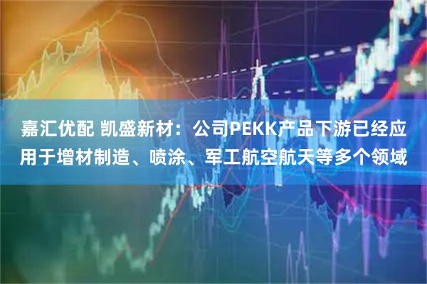 嘉汇优配 凯盛新材：公司PEKK产品下游已经应用于增材制造、喷涂、军工航空航天等多个领域